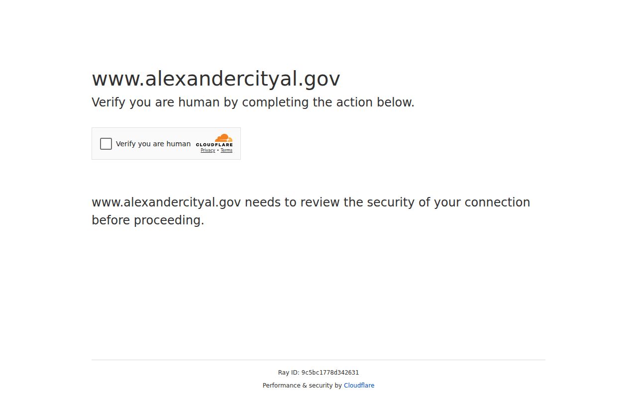 Alexander City city website homepage