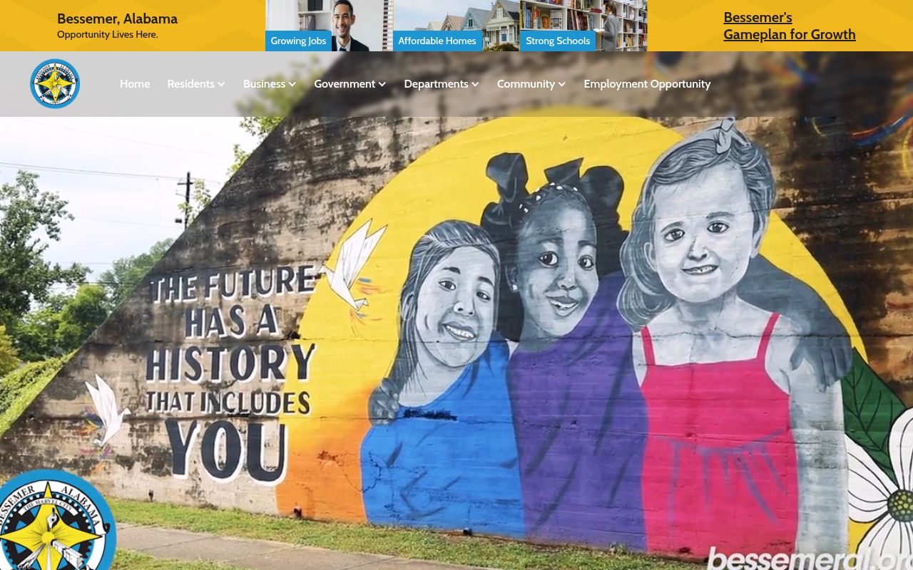 Bessemer city website homepage