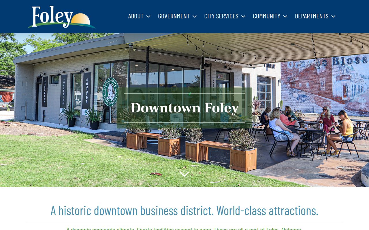 Foley city website homepage