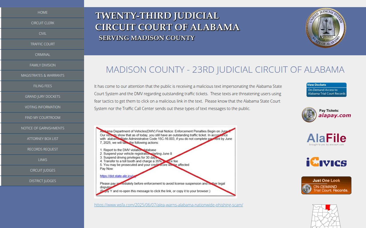 Madison County Circuit Court portal