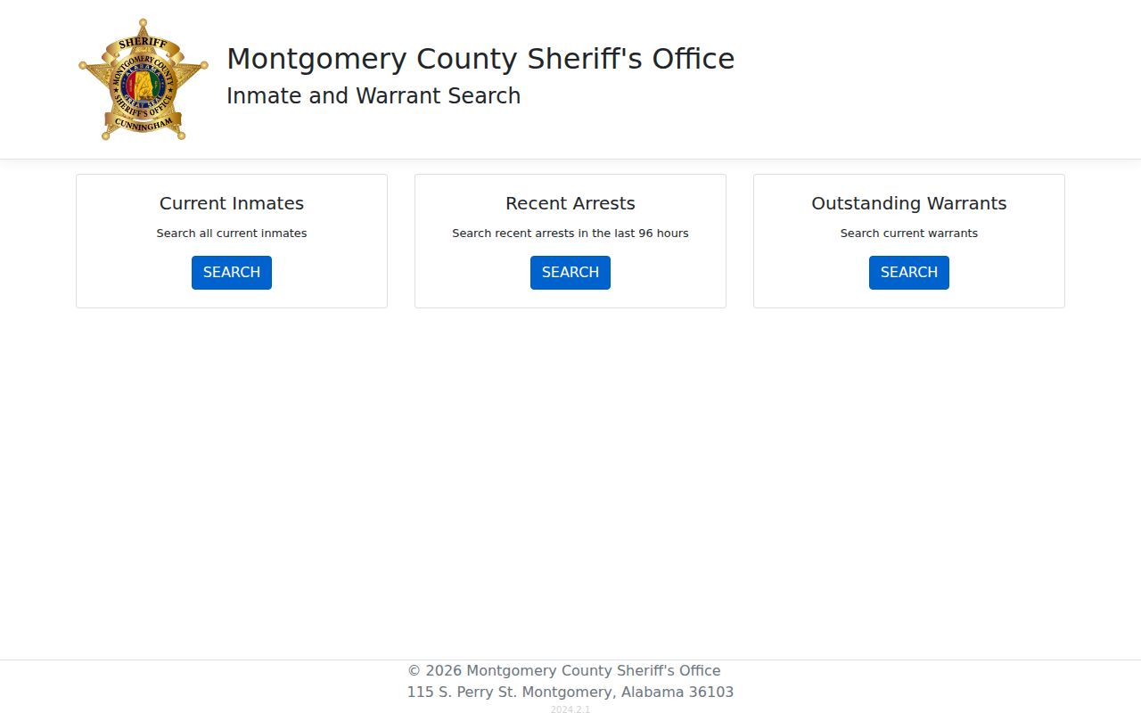 Montgomery County Sheriff jail search