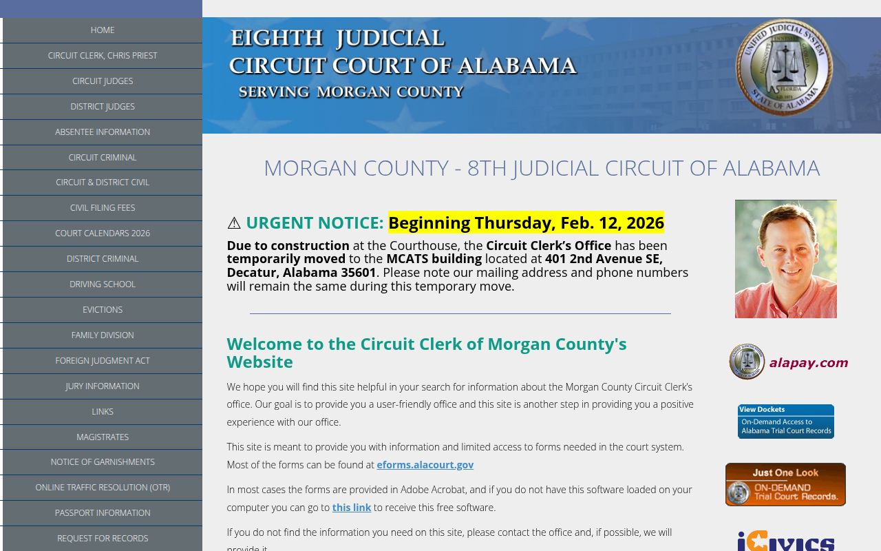 Morgan County Circuit Court website