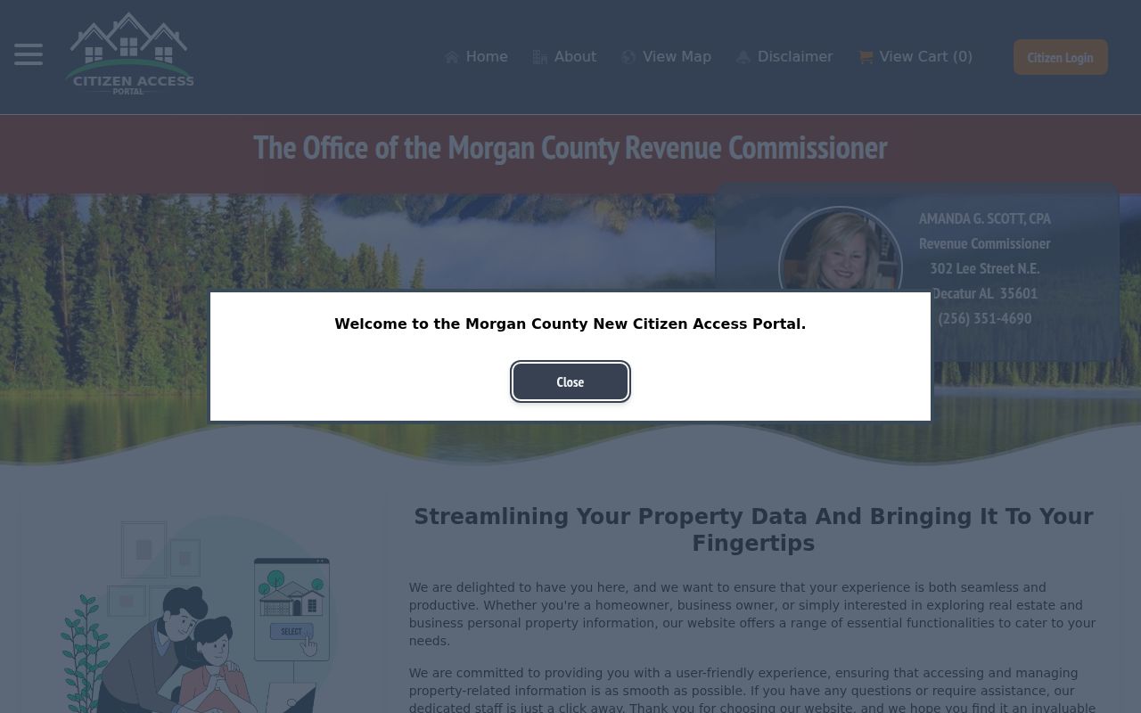 Morgan County property search portal