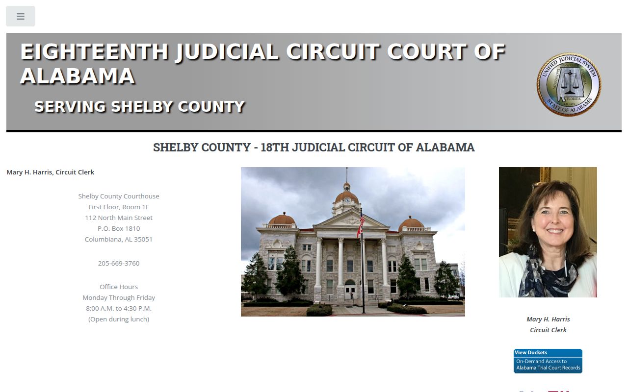 Shelby County Circuit Court website