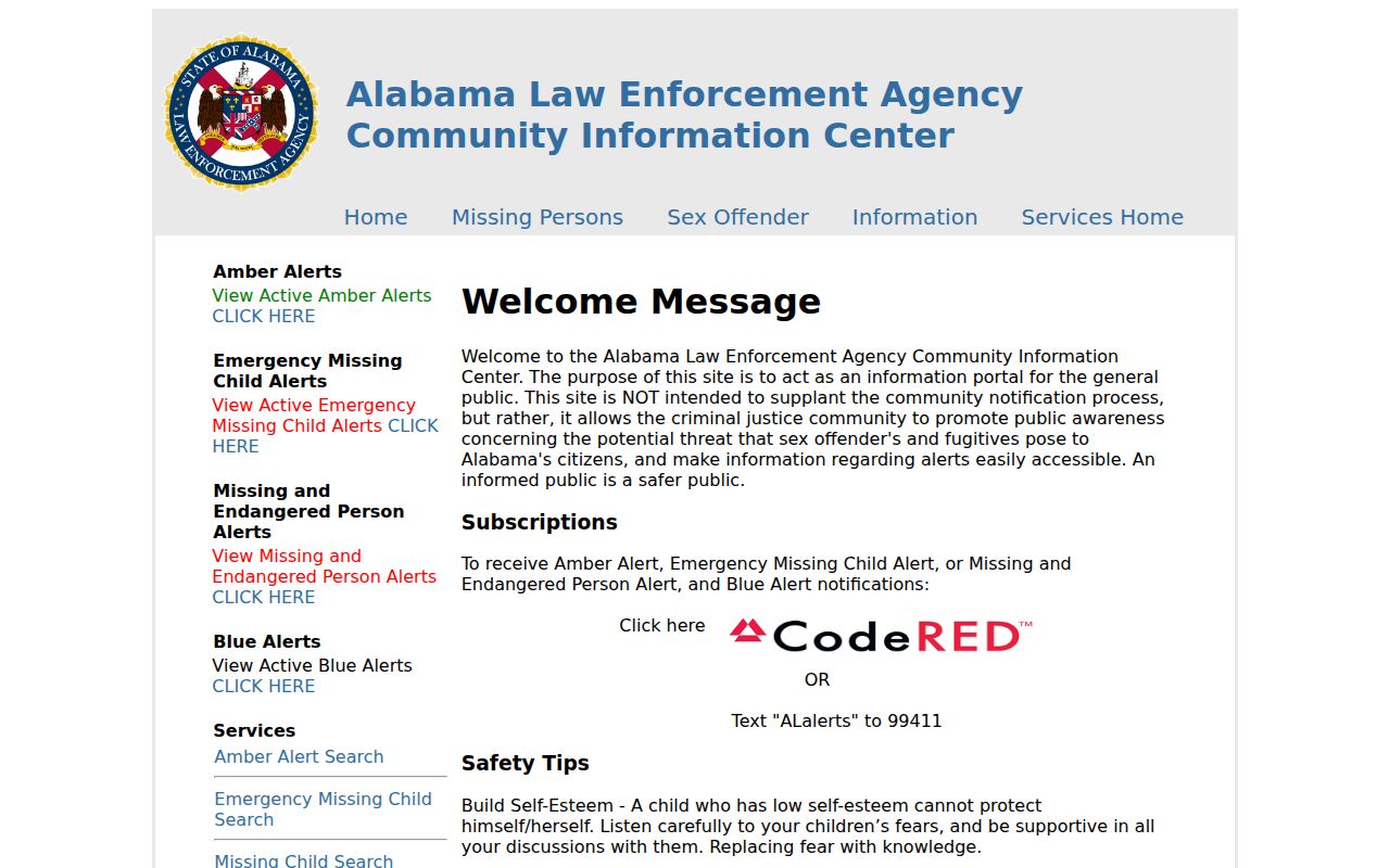 Alabama sex offender registry search