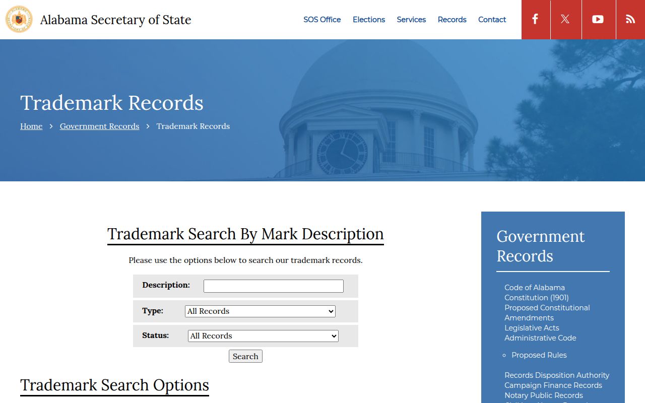 Alabama trademark search
