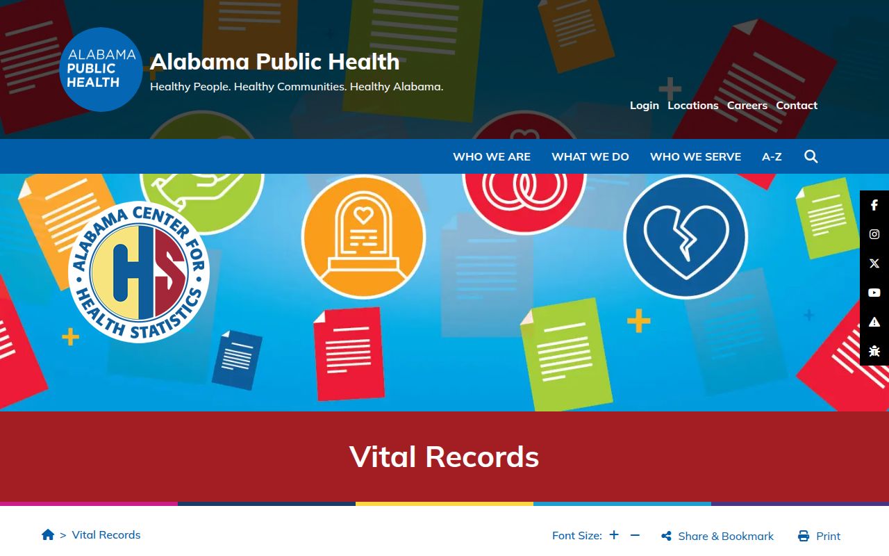 Alabama vital records information